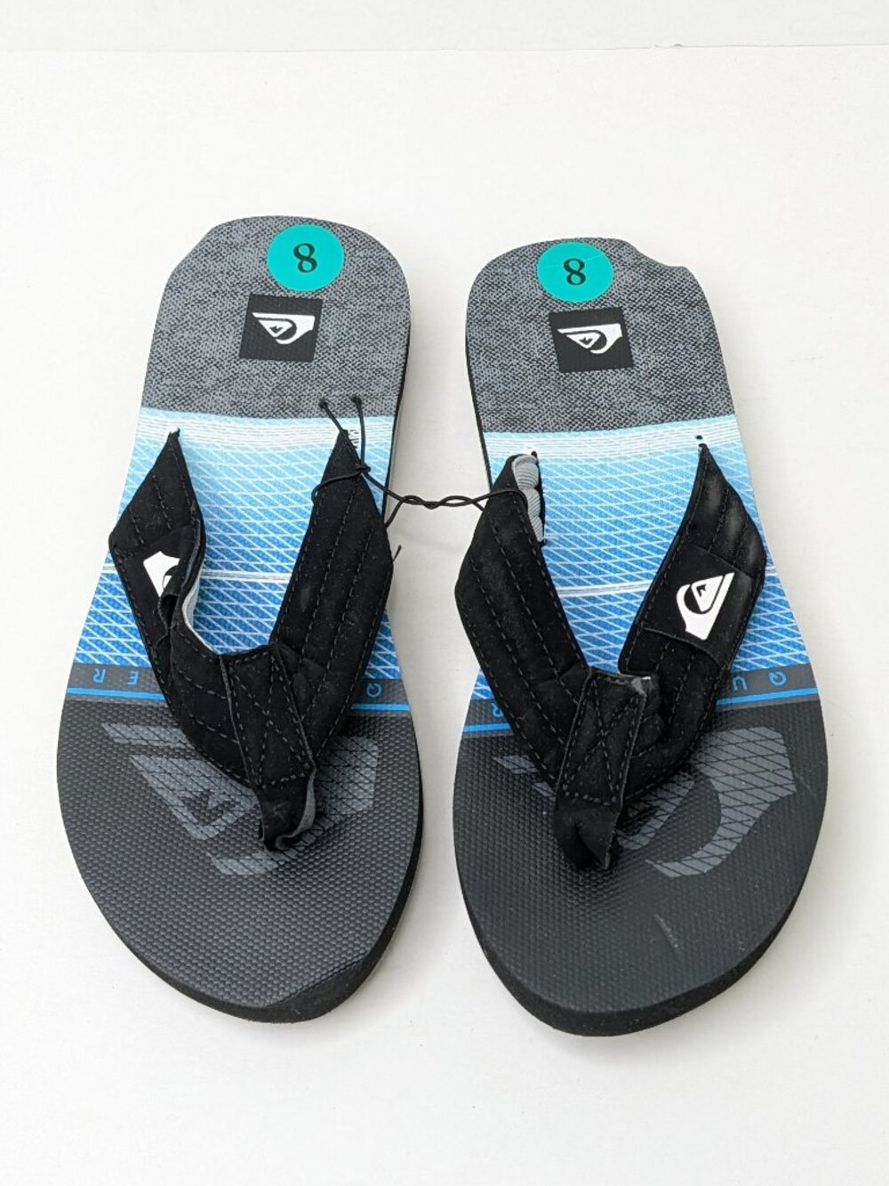 Quiksilver Dune Flip-Flop Sandals, Black, Men's 8
